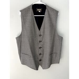 Vintage Mens BACHRACH Adjustable Button Down Vest Sz L